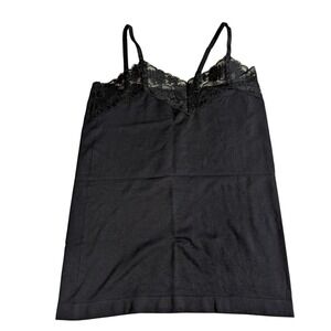Cynthia Rowley Black Lace Trim Camisole Tank Top Women's